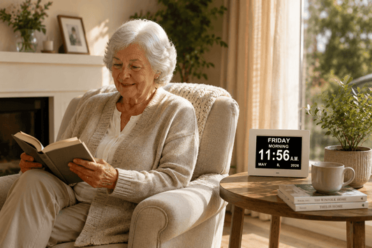 Live With Ease™ Memory Support Clock for Seniors & Dementia Care