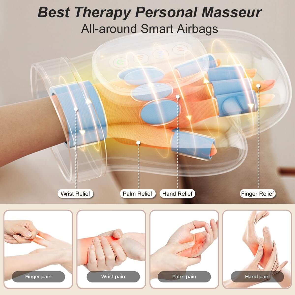 Live With Ease™ Cordless Hand Massager with Heat & Compression