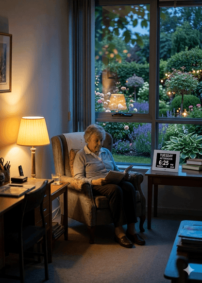 Live With Ease™ Memory Support Clock for Seniors & Dementia Care